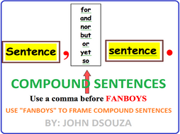 COMPOUND SENTENCES LESSON AND RESOURCES by john421969 - Teaching ...