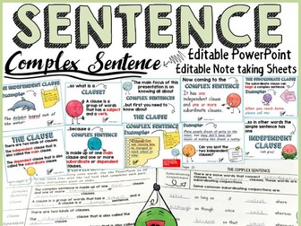 SENTENCE STRUCTURE BUNDLE: SIMPLE, COMPOUND, COMPLEX; TYPES OF ...