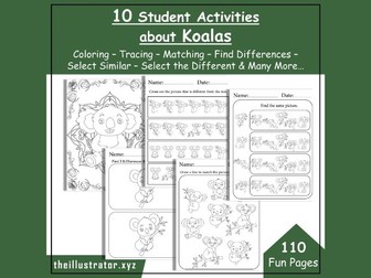 10 Student Activities About Koala Animals to Sharpen Focus and Concentration in Kids