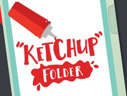 ketchup folder cover absent work printable by glueandink