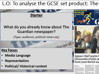 The Guardian GCSE Media Studies