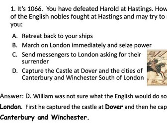 The Norman Conquest Scenario Lesson