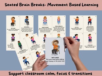 Seated Movement Breaks- Classroom Regulation. Brain Breaks
