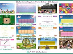 Kitchen Cookware Piggy Bank English Interactive PowerPoint Game