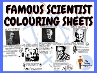 Famous Scientists Coloring Sheets