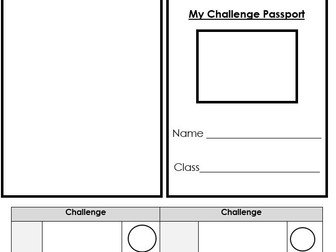Year 1 Challenge Provision Passport Blank