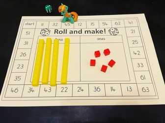 Place value 'Roll and Make' game KS1