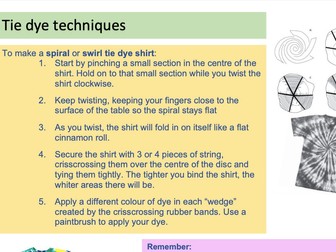 Tie dye drawstring bag: Textiles