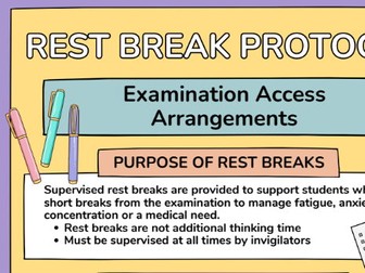 Rest Break Protocol for Exams | JCQ-Compliant Guidance (GCSE & A Level)