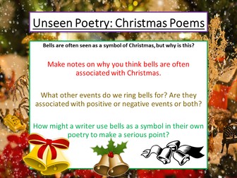 Christmas Poetry - Comparing Unseen Poems