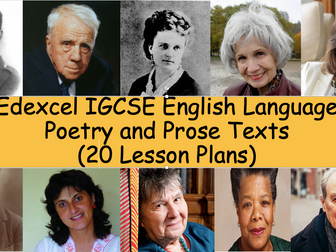 Edexcel IGCSE English Language Poetry & Prose Texts (20 Lesson Plans)