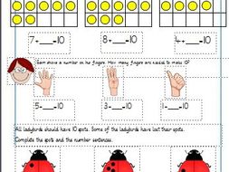 Number bonds to 10 Differentiated Worksheets for Year 1 ...