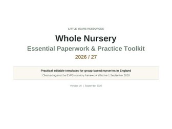Whole Nursery Paperwork Toolkit 2026/27