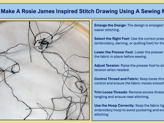 How To Make A Rosie James Inspired Stitch Drawing Using A Sewing Machine