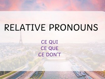 Frenc Relative Pronouns