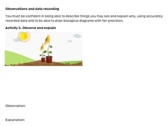 IGCSE biology edexcel-Introduction skills