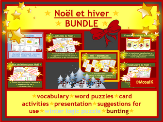 French Christmas Winter activities  BUNDLE