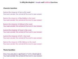 To Kill A Mockingbird Practice Exam Questions