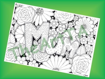 'Mum', Mothers' Day Colouring Sheet