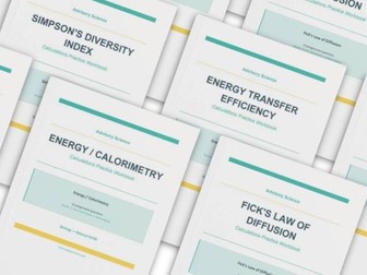 Edexcel GCSE Biology Calculation Practice Books Bundle | 16 Workbooks with Answers