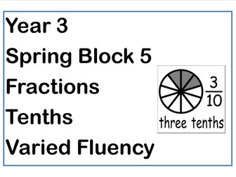 Year 3 Spring block 5 Fractions varied fluency Tenths
