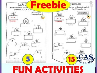 Make Numbers | Use Mathematical Operations to make Numbers | Freebie