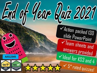 End of Year Quiz 2021