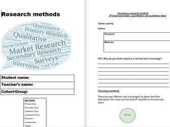 AQA specification A level research method choosing a method