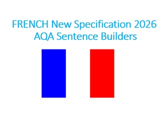 FRENCH NEW SPEC 2026 AQA SENTENCE BUILDER 9. Environment and town