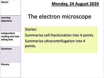 The electron microscope AQA A-level