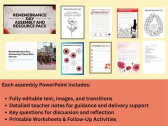Remembrance Day Assembly and Resource Pack - 2025