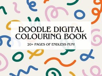 Doodle Digital Colouring Book - 25 Pages - Perfect for Kids and Adults!