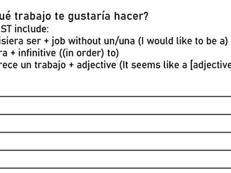 GCSE Spanish speaking and writing questions booklet