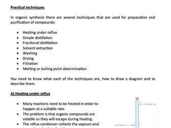 Practical Techniques IAS Edexcel Chemistry Unit 3