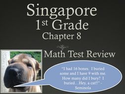 Singapore 1st Grade Chapter 8 Math Test Review (6 pages)