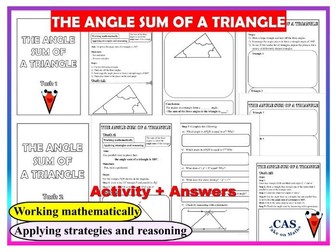 Geometry | The Angle Sum of a Triangle | Printable Activity