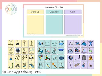 Sensory Circuits Activity Choosing Board