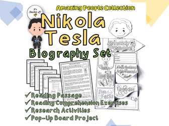 Nikola Tesla Biography Set | Integrated Study | Sub Plan