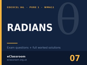 IAL Pure 1 Radians exam questions