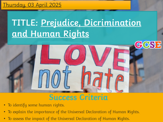 Human Rights, Prejudice and Discrimination
