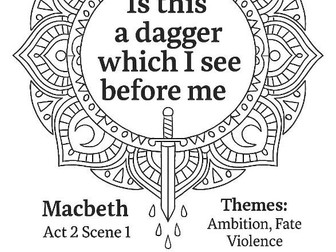 Macbeth Quote Colouring Sheets (Revision)