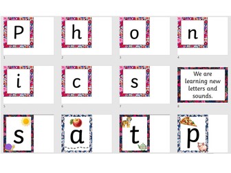 EYFS Phonics Display Starter (floral)