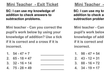 Linking addition and subtraction facts