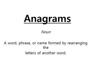 Fun and easy Anagram review game for KS1/KS2.