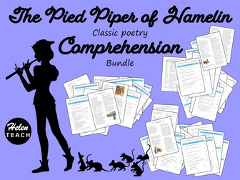 Classic Poetry Comprehension Pied Piper of Hamelin BUNDLE