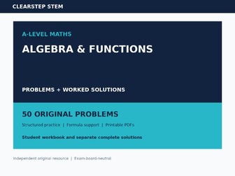 A Level Maths Algebra & Functions Solutions