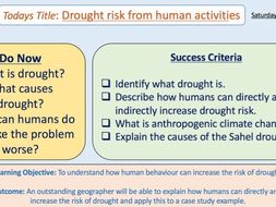 Drought Risk Caused By Human Activities