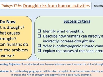 Drought Risk Caused By Human Activities