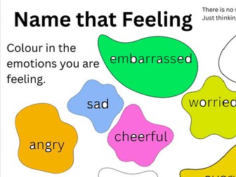 Name That Feeling – KS2/KS3 Colouring Sheet