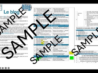 Writing a blog entry French B IBDP conventions and useful vocabulary and phrases